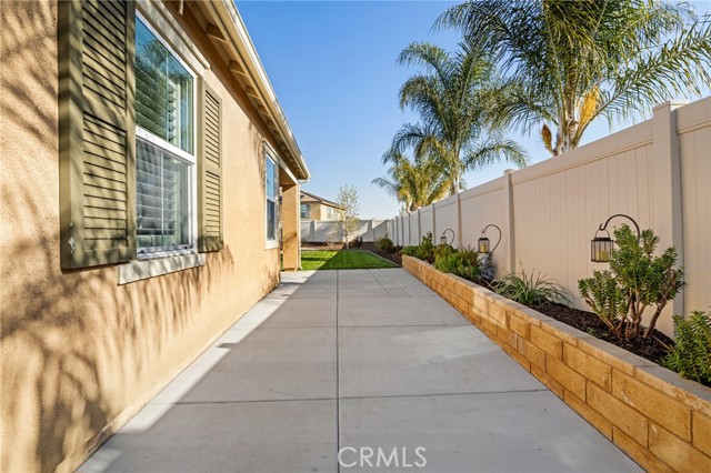 Side yard with garage access