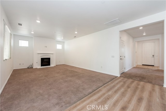 living room connected to kitchen