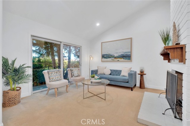 Living room with slider to front balcony