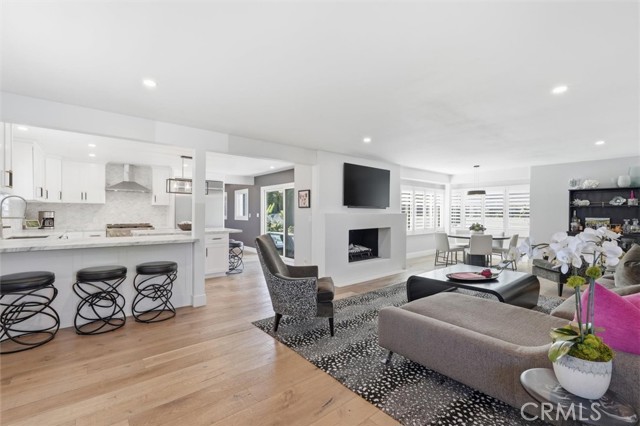 Great room and refurbished fireplace