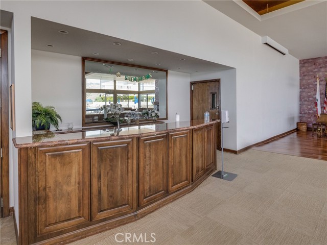 Clubhouse serving bar area.