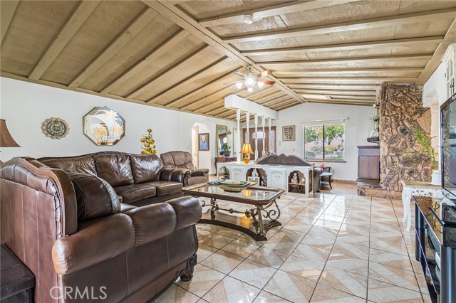 View of living & family room.