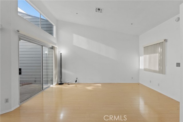 Living room and slider to the open patio
