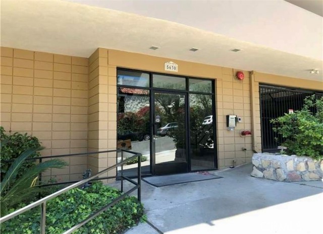 main entrance door to complex