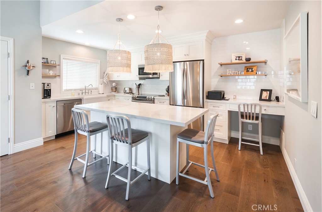 NEW KITCHEN with ISLAND and DESK-PREP AREA