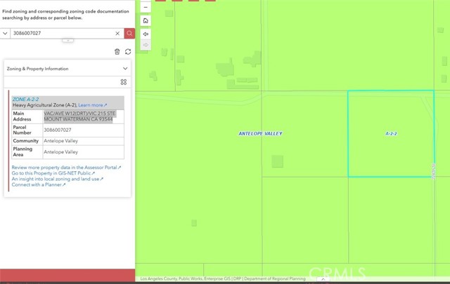 Detail Gallery Image 2 of 9 For 0 Avenue W, Llano,  CA 93544 - – Beds | – Baths