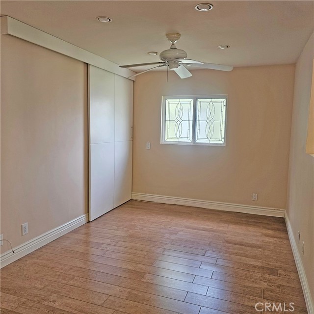 Barn door closes off laundry closet