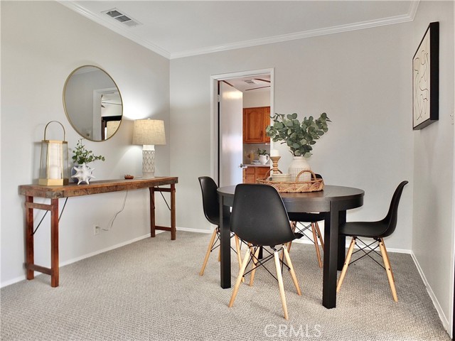 Open floor leading to kitchen