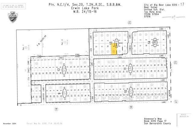 Detail Gallery Image 1 of 2 For 0 F Ln, Big Bear City,  CA 92314 - – Beds | – Baths