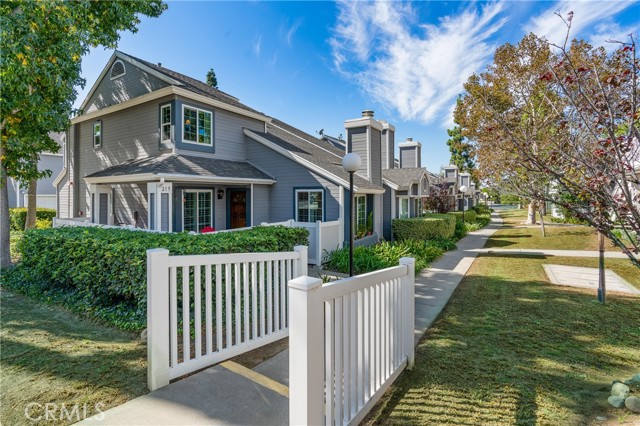 Sidewalk View of 215 Spruce Court