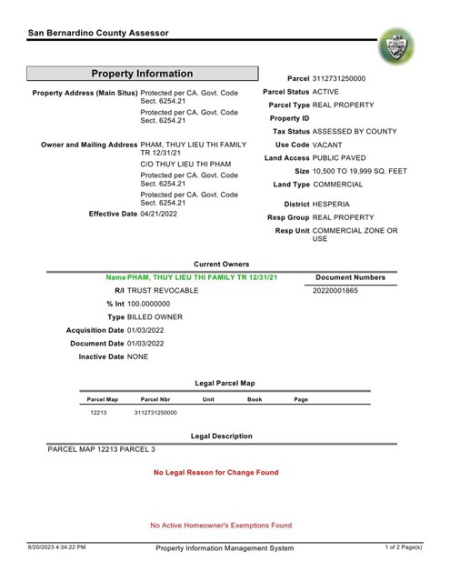 0 Headquarters Drive, Apple Valley, California 92307, ,Land,For Sale,0 Headquarters Drive,CRPW23155964