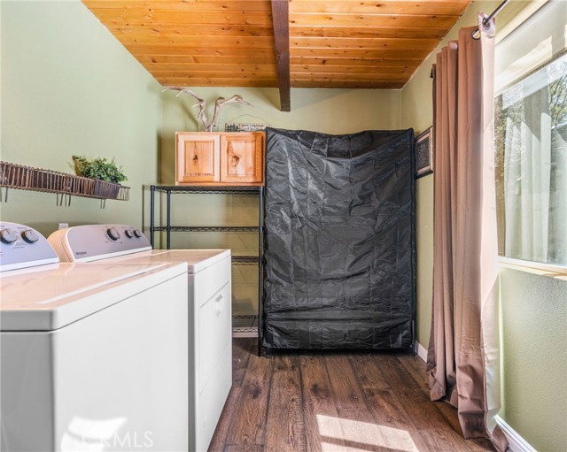 This is the second bedroom used as a laundry room currently.