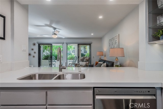 The kitchen is perfect for entertaining.