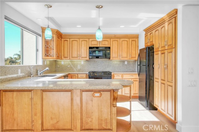 Peek-a-boo ocean views, Custom cabinets.