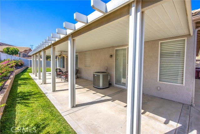 Plenty of shade under the alumawood patio cover that spans the length of the house!