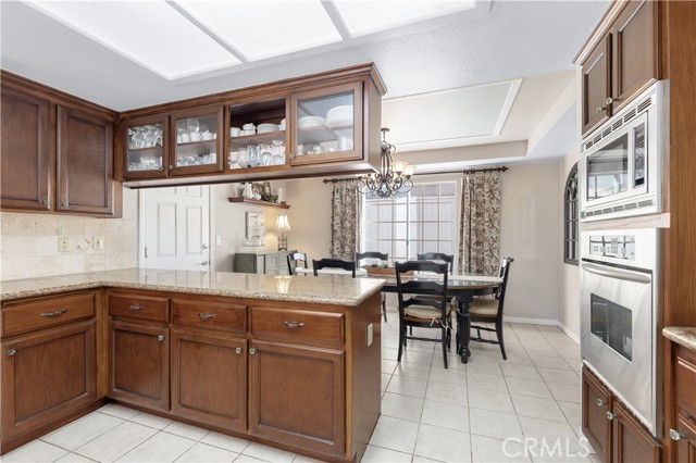 Expansive dining area in the kitchen