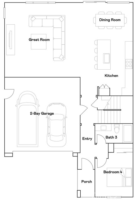 Residence 3 - Level 1 Floorplan