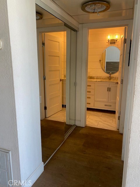 Hallway to bathroom