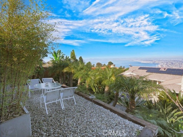 Upper Terrace with View of the House & Coastline View