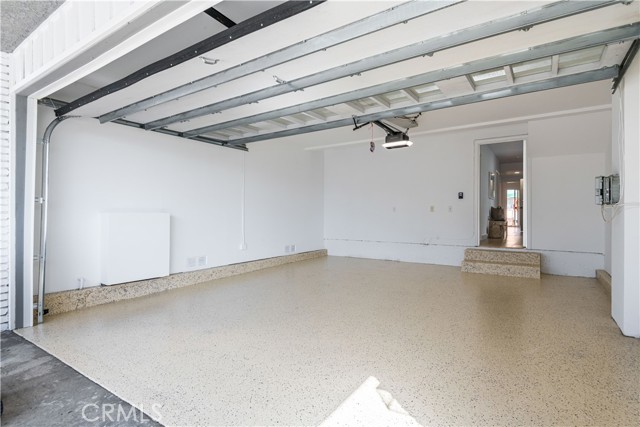 2-car garage with new epoxy floor