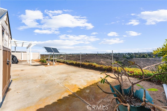 Plenty of space in this yard that overlooks the bluff