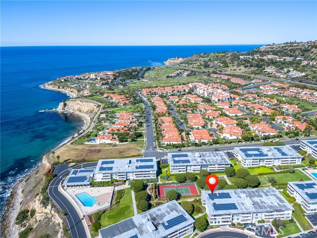 Another aerial view. There are walking paths to beach below as well as to Terranea Resort visible in top left of photo.