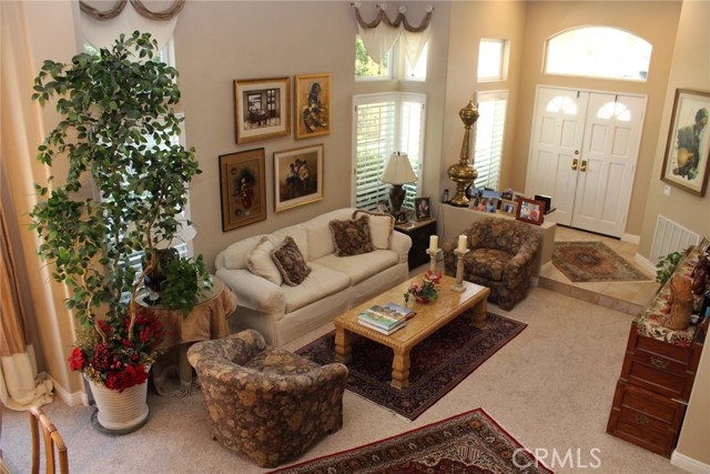 Living Room View From Stair Landing