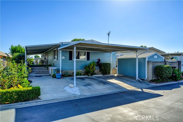 Side by side carport parking.