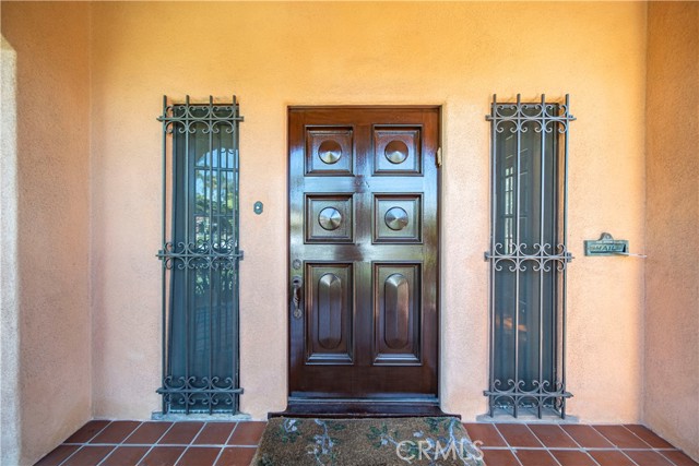 Exquisite craftsmanship, hand carved front door