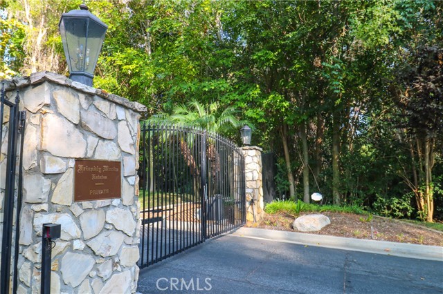 Gated entrance to Friendly Woods