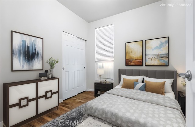 Virtually staged 2nd bedroom