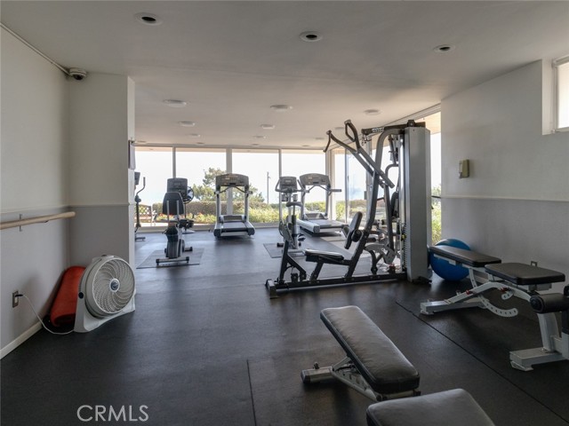 Ocean view fitness/game room maintained by the HOA