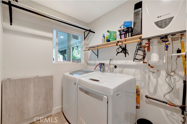 ADU separate laundry room with space for side by side washer/dryer