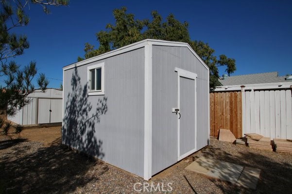 one of two backyard sheds