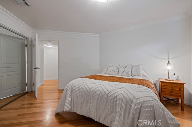 Bedroom #2 with large mirrored double door closet