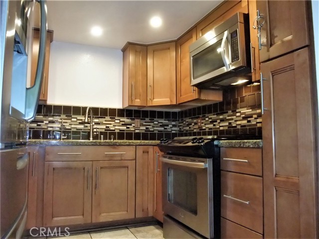 Kitchen with granite countertop