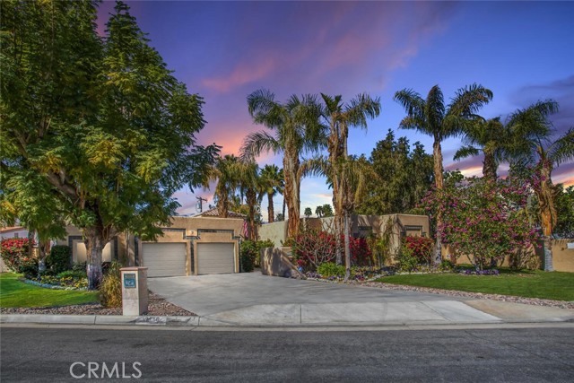 72840 San Juan Drive Palm Desert, California This amazing custom-built desert gem is located in the high sought after neighborhood of Palm Dell Estates. Pride of ownership as this home was built from the ground up. You'll be able to enjoy the comfort and space of this 3494 sq. ft. home that sits on just under 1/3 acre. Perfect for your family to entertain guests and enjoy the Salt-water Pebble-Tec pool on warm days. It features travertine, tile, carpet, large double entrance doors leading to the backyard and pool. 3 high efficiency 14 seer air conditioner units that are just 5 years old. Beautiful large gourmet kitchen with Whirlpool gas 5 burner cook top, Kohler double sink, double convection oven, 30+ feet of granite counter tops and maple cabinets. The oversized Master bedroom includes a custom gas fireplace, two spacious walk in closets, large jacuzzi tub, walk in shower and dual sinks with granite counter tops. On the other side of the home, there's another Master bedroom or Mother in law quarters On-suite that features a large walk in closet, steel almond tub and granite counter tops. There's two additional guest bedrooms with large closets and sliding glass doors. The full-size laundry room comes with upper and lower cabinets topped with granite. Right next to one of the guest bedrooms is the Flex room that can be used as an office or a Gym. You'll love being walking distance to the College of the Desert, Aquatic Center, McCallum Theater, Whole Foods and of course El Paseo Drive...the "Rodeo Drive" of the desert.
