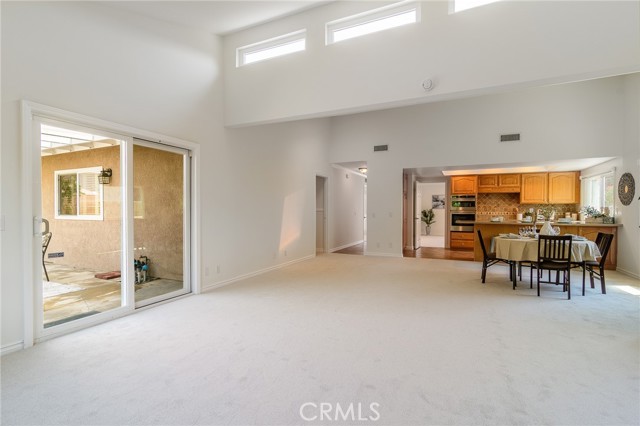 Family room addition done with permits facing the kitchen