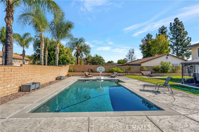 A pool completes the backyard. Party time.