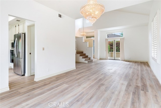 View from Dining Room toward the Living Room and Front Entrance