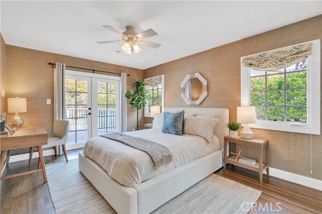 Bedroom 2 with  French doors