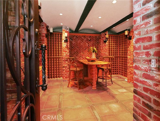 Gorgeous wine room with sipping space