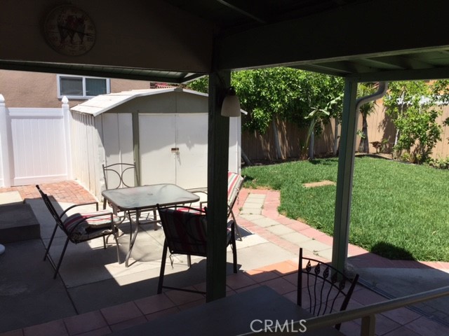 Patio in the backyard