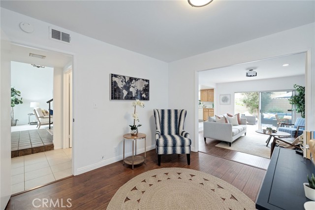 Downstairs Office with views to family room and backyard