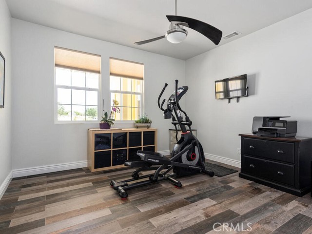 Office/3rd bedroom (no closet). Currently used as an exercise room