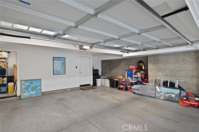 Good sized 2 car garage, with epoxy floors.