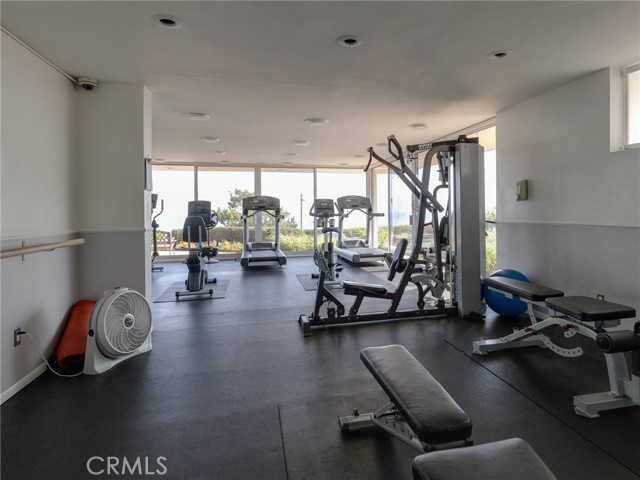 State of the art gym with Ocean and Catalina view.