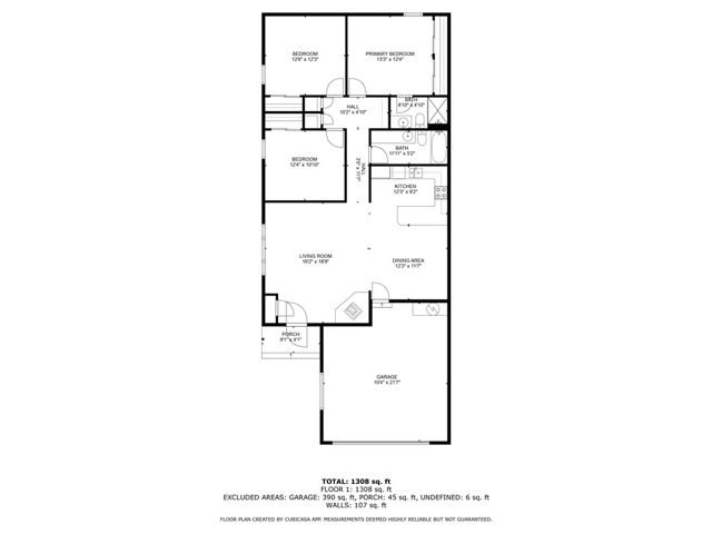 Approximate floorplan.