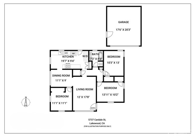 5737 Cardale Street, Lakewood, California 90713, 3 Bedrooms Bedrooms, ,1 BathroomBathrooms,Single Family Residence,For Sale,Cardale,PW25040821