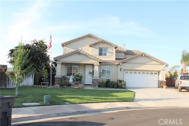 1228 OAKHURST Court Beaumont, California WELCOME TO THIS WONDERFUL 6 BEDROOMS, 4 BATH HOME (TITLE SHOWS 5 BEDROOMS, BUT THERE ARE 6), 2 OF THE BEDROOMS ARE DOWNSTAIRS AND THEY ARE EACH RIGHT BESIDE A BATHROOM FOR EASY ACCESS. THE PRIMARY BEDROOM IS LOCATED UPSTAIRS WITH A SEPARATE SHOWER & TUB, AND DUAL SINKS AND A WALK-IN CLOSET. THE KITCHEN IS VERY SPACIOUS AND JUST READY FOR ALL YOUR ENTERTAINING NEEDS. PERFECT FOR A BIG FAMILY, OR WHEN EXTENDED FAMILY COMES DOWN TO VISIT. IT HAS AN OPEN CONCEPT FLOORPLAN, GREAT FOR EASY FLOW LIVING. PORCELAIN TILE FLOORING DOWNSTAIRS, SLIDERS THAT LEAD TO THE HUGE BACKYARD. THE BACKYARD HAS SUCH A WARM AND TRANQUIL FEELING, EVEN ON THE WARMEST OF DAYS THE SIDE YARD IS SO RELAXING AND PEACEFUL, READY FOR YOUR EVENING WINE WITH FRIENDS. OUTSIDE YOU WILL ALSO FIND TWO STORAGE SHEDS, GATED RV/BOAT PARKING, BEAUTIFUL FRONT PORCH THAT WOULD BE PERFECT FOR YOUR MORNING COFFEE WHILE ENJOYING ALL THE BEAUTIFUL ROSES AND LANDSCAPING. THIS HOME HAS FANTASTIC CURB APPEAL, NO HOA, VERY LARGE LOT SIZE IF YOU ARE WANTING TO ADD A POOL, CONVENIENTLY LOCATED AT THE END OF THE CULDESAC, GIVING YOU AN ODD SIZED EXTRA LARGE LOT..AN ABSOLUTE MUST SEE..YOU CAN EASILY MAKE ONE OF THE DOWNSTAIRS ROOMS AN ADDITIONAL PRIMARY EN SUITE SINCE ONE OF THE BATHROOMS IS VERY CLOSE TO THE BEDROOM.